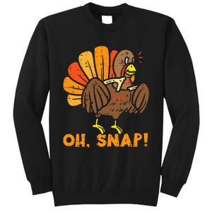 Oh Snap Turkey Wishbone Funny Thanksgiving Family Tall Sweatshirt