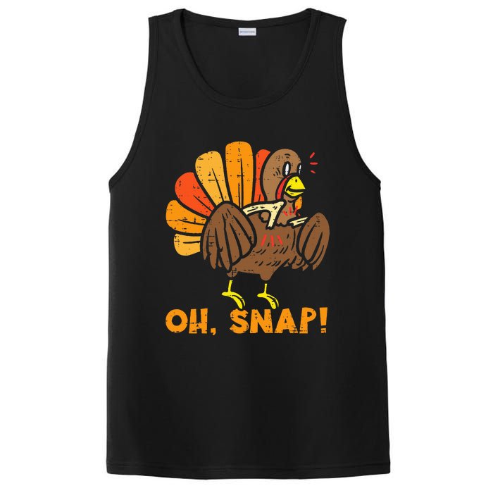 Oh Snap Turkey Wishbone Funny Thanksgiving Family PosiCharge Competitor Tank