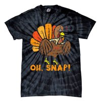 Oh Snap Turkey Wishbone Funny Thanksgiving Family Tie-Dye T-Shirt