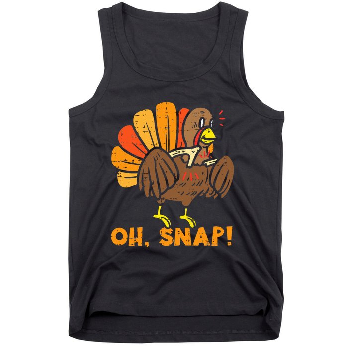 Oh Snap Turkey Wishbone Funny Thanksgiving Family Tank Top