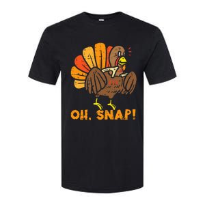 Oh Snap Turkey Wishbone Funny Thanksgiving Family Softstyle CVC T-Shirt