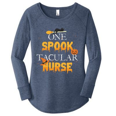 One Spook Tacular Nurse Spooky Halloween Holiday Gift Women's Perfect Tri Tunic Long Sleeve Shirt