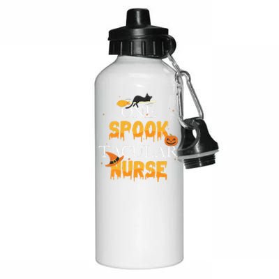 One Spook Tacular Nurse Spooky Halloween Holiday Gift Aluminum Water Bottle 