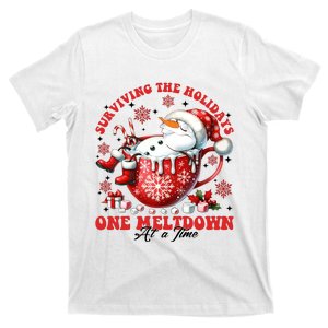 Olaf Surviving The Holidays One Meltdown At A Time Christmas Olaf In T-Shirt