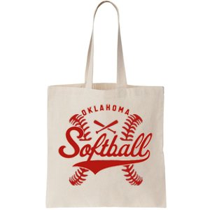 Oklahoma Softball Team Retro Softball Fan Tote Bag