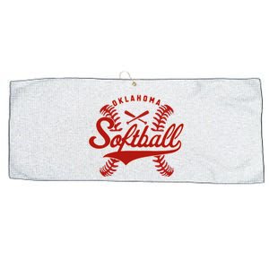 Oklahoma Softball Team Retro Softball Fan Large Microfiber Waffle Golf Towel