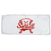 Oklahoma Softball Team Retro Softball Fan Large Microfiber Waffle Golf Towel