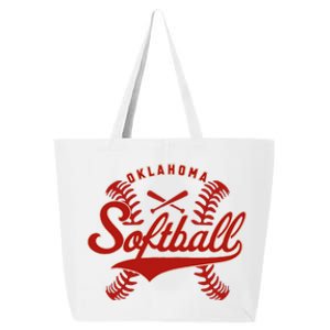 Oklahoma Softball Team Retro Softball Fan 25L Jumbo Tote