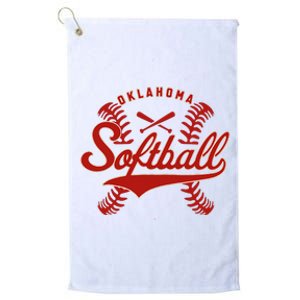 Oklahoma Softball Team Retro Softball Fan Platinum Collection Golf Towel