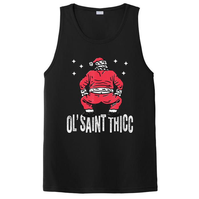 Ol Saint Thicc Christmas Funny Slutty Santa Christmas PosiCharge Competitor Tank