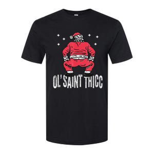 Ol Saint Thicc Christmas Funny Slutty Santa Christmas Softstyle CVC T-Shirt