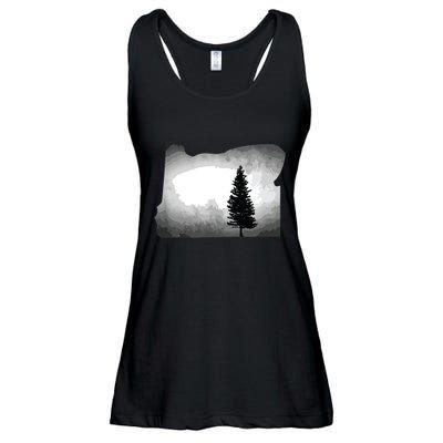 Oregon State Tree Pacific Northwest Ladies Essential Flowy Tank