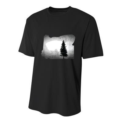 Oregon State Tree Pacific Northwest Youth Performance Sprint T-Shirt