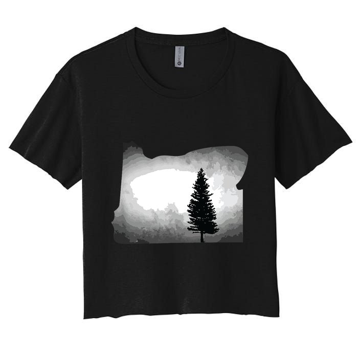 Oregon State Tree Pacific Northwest Women's Crop Top Tee