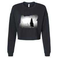 Oregon State Tree Pacific Northwest Cropped Pullover Crew
