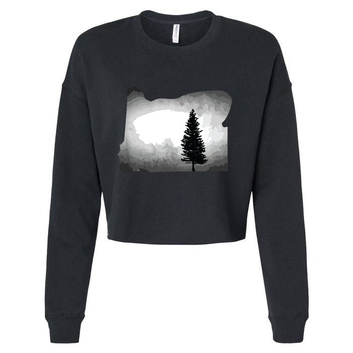 Oregon State Tree Pacific Northwest Cropped Pullover Crew