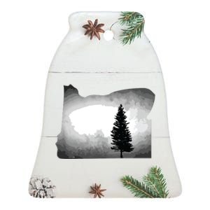 Oregon State Tree Pacific Northwest Ceramic Bell Ornament