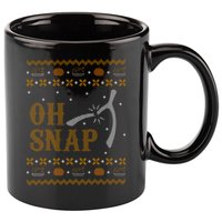 Oh Snap Turkey Wish Bone Ugly Sweater Thanksgiving 11oz C Handle Ceramic Mug