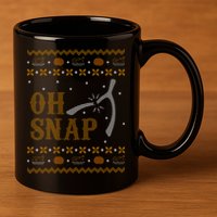 Oh Snap Turkey Wish Bone Ugly Sweater Thanksgiving 11oz C Handle Ceramic Mug