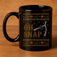 Oh Snap Turkey Wish Bone Ugly Sweater Thanksgiving 11oz C Handle Ceramic Mug