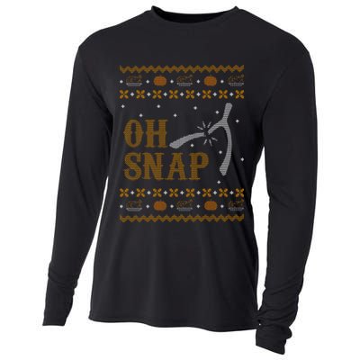 Oh Snap Turkey Wish Bone Ugly Sweater Thanksgiving Cooling Performance Long Sleeve Crew