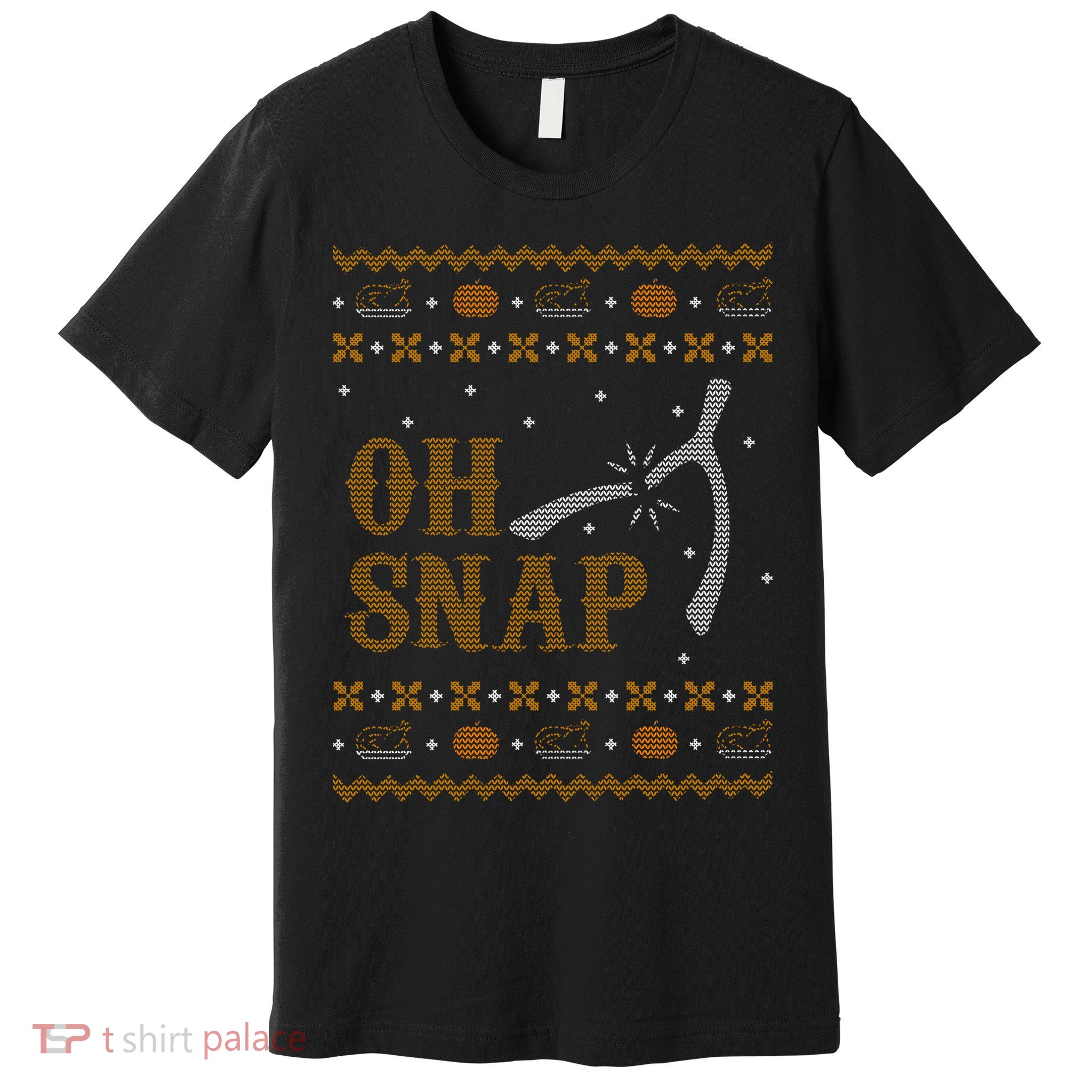 Oh Snap Turkey Wish Bone Ugly Sweater Thanksgiving Premium T-Shirt