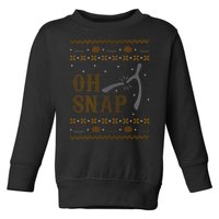 Oh Snap Turkey Wish Bone Ugly Sweater Thanksgiving Toddler Sweatshirt