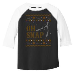 Oh Snap Turkey Wish Bone Ugly Sweater Thanksgiving Toddler Fine Jersey T-Shirt