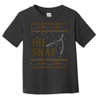 Oh Snap Turkey Wish Bone Ugly Sweater Thanksgiving Toddler T-Shirt