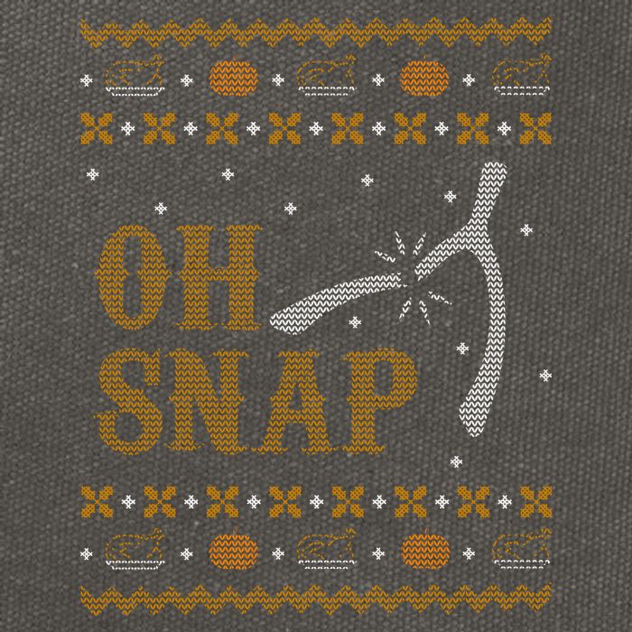 Oh Snap Turkey Wish Bone Ugly Sweater Thanksgiving Cotton Canvas Backpack
