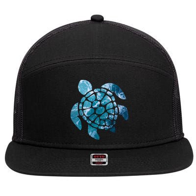 Ocean Sea Turtle Classic 7 Panel Mesh Trucker Snapback Hat