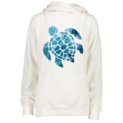 Ocean Sea Turtle Classic Womens Funnel Neck Pullover Hood