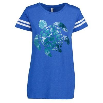 Ocean Sea Turtle Classic Enza Ladies Jersey Football T-Shirt