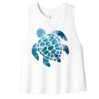 Ocean Sea Turtle Classic Women's Racerback Cropped Tank