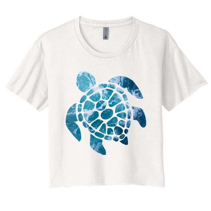 Ocean Sea Turtle Classic Women's Crop Top Tee