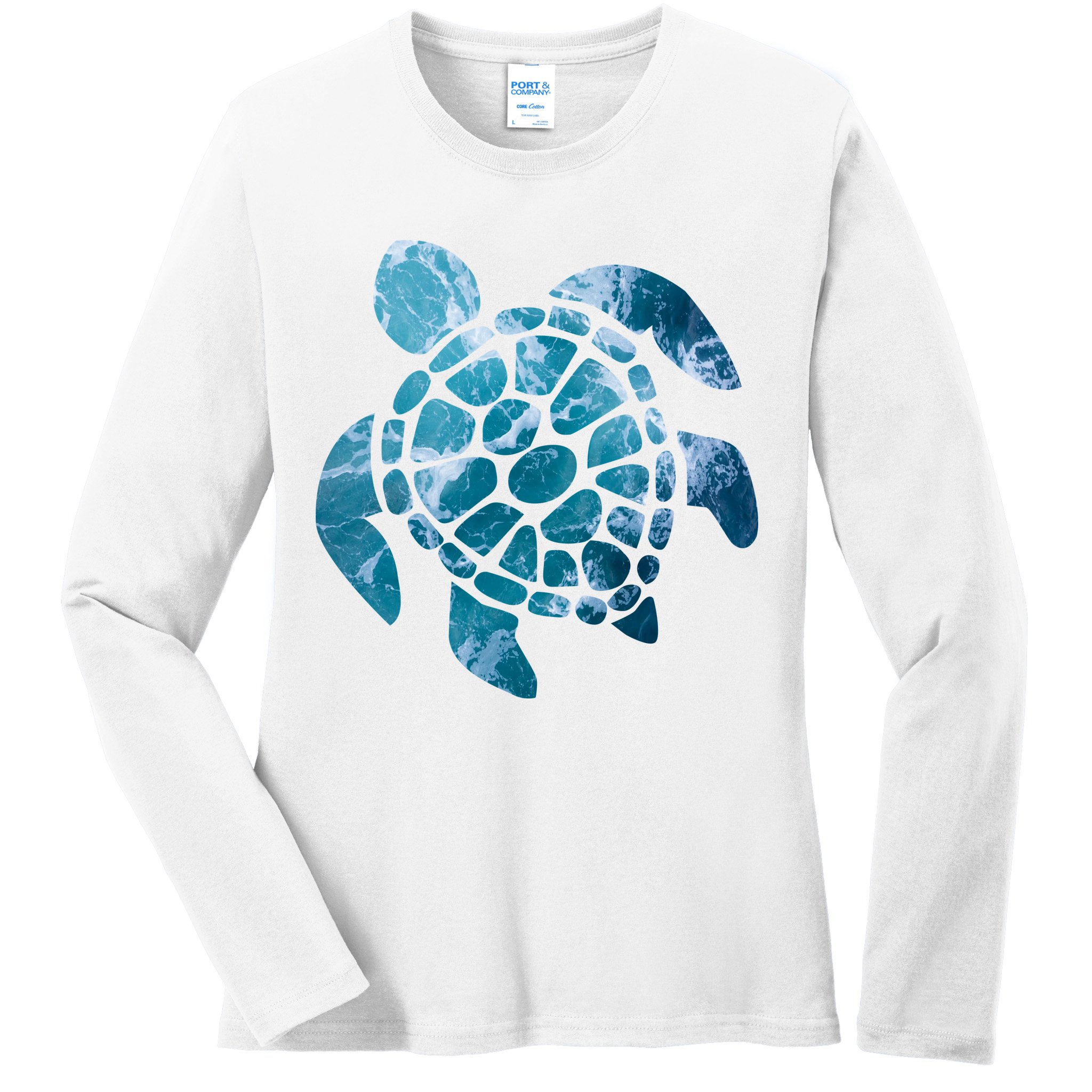 Ocean Sea Turtle Classic Ladies Long Sleeve Shirt