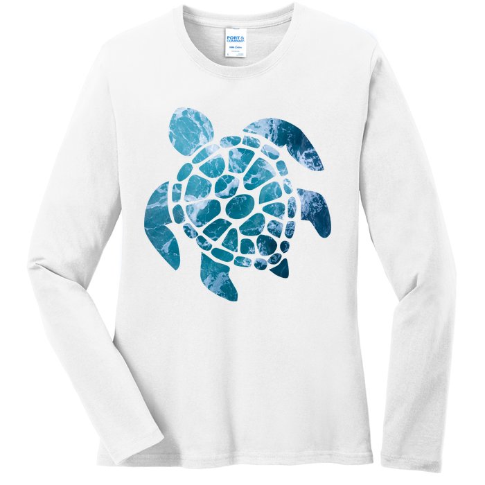 Ocean Sea Turtle Classic Ladies Long Sleeve Shirt