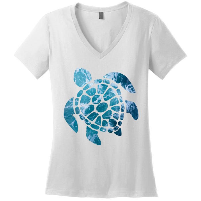 Ocean Sea Turtle Classic Women's V-Neck T-Shirt