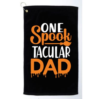 One Spook Tacular Dad Funny Spooky Dad Gift Golf Towel
