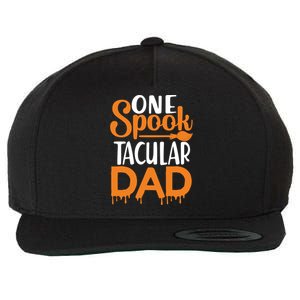 One Spook Tacular Dad Funny Spooky Dad Gift Wool Snapback Cap