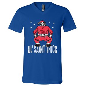 Ol Saint Thicc Christmas V-Neck T-Shirt