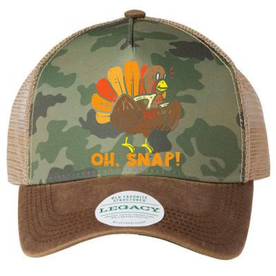 Oh Snap Turkey Wishbone Funny Thanksgiving Family Legacy Tie Dye Trucker Hat