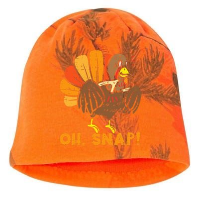 Oh Snap Turkey Wishbone Funny Thanksgiving Family Kati - Camo Knit Beanie