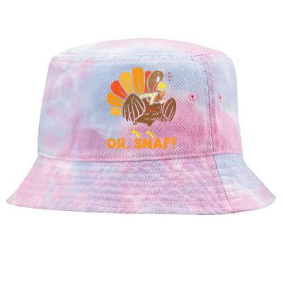 Oh Snap Turkey Wishbone Funny Thanksgiving Family Tie-Dyed Bucket Hat