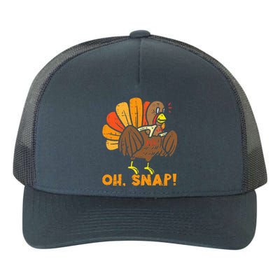 Oh Snap Turkey Wishbone Funny Thanksgiving Family Yupoong Adult 5-Panel Trucker Hat