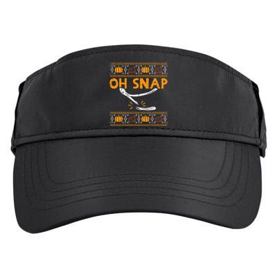 Oh Snap Turkey Wishbone Funny Ugly Thanksgiving Adult Drive Performance Visor