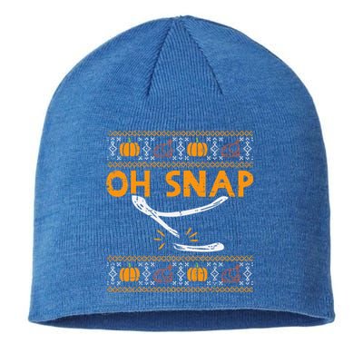 Oh Snap Turkey Wishbone Funny Ugly Thanksgiving Sustainable Beanie