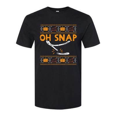 Oh Snap Turkey Wishbone Funny Ugly Thanksgiving Softstyle® CVC T-Shirt