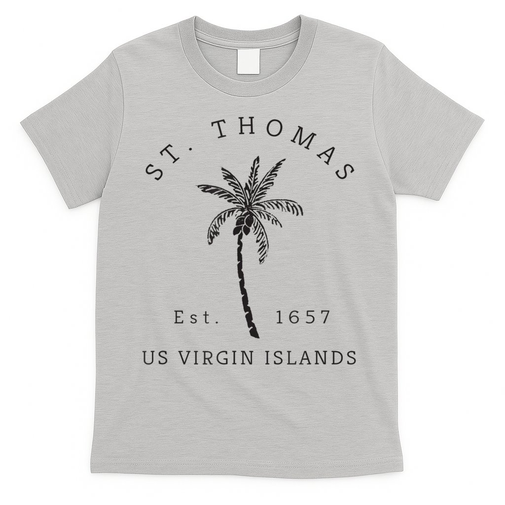 Original St. Thomas Virgin Islands Palm Tree Novelty Art T-Shirt