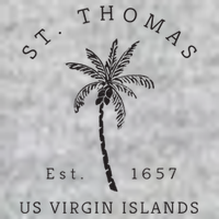 Original St. Thomas Virgin Islands Palm Tree Novelty Art Premium T-Shirt